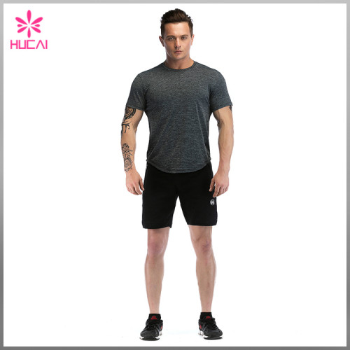 Custom Slim Fit Workout Apparel Mens Round Bottom Running T Shirts