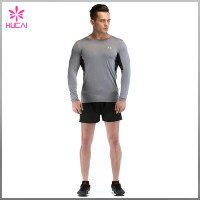 Custom Wholesale Compression Clothes Mens Long Sleeve Running Shirts For Summer