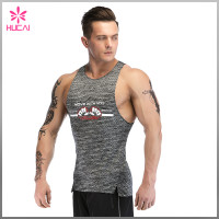 Wholesale Slim Fit Tank Top Dry Fit Mesh Gym Singlet Mens Printing