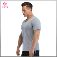 Custom Polyester Spandex Men V Neck Compression Shirts Blank Dry Fit