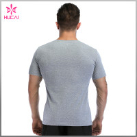 Custom Polyester Spandex Men V Neck Compression Shirts Blank Dry Fit