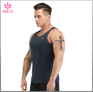OEM Factory Gym Clothing Mesh Panel Stringer Tank Top Mens Wholesale