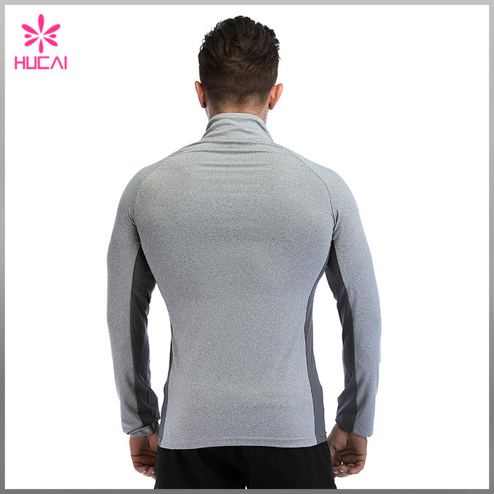 Wholesale Dry Fit Training Wear 1/4 Zip Tight Gym Jacket Mens | Custom ...