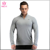 Wholesale Dry Fit Training Wear 1/4 Zip Tight Gym Jacket Mens