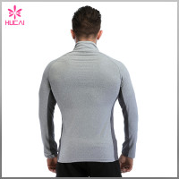 Wholesale Dry Fit Training Wear 1/4 Zip Tight Gym Jacket Mens