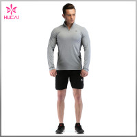 Wholesale Dry Fit Training Wear 1/4 Zip Tight Gym Jacket Mens