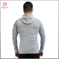 Custom Cotton Polyester Track Clothing Mens Fitness Zip Hoodie