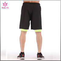 High Quality 100%Polyester Wholesale Mens Gym Shorts With Lining