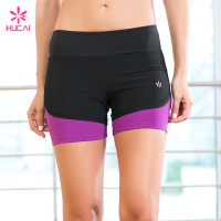 Wholesale Nylon Spandex Gym Wear Dry Fit Yoga Shorts For Women