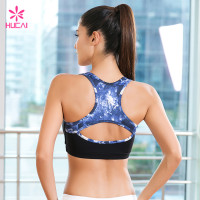 Wholesale Sports Bra Gym Wear Dry Fit Racerback Printed Women Crop Top