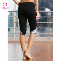 Wholesale Fitness Pants Gym Tights Dry Fit Women Printed Capri Yoga Leggings