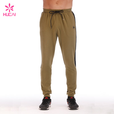 Wholesale Cotton Polyester Joggers Mens Plain Sweat Pants With Stripe