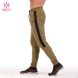 Wholesale Cotton Polyester Joggers Mens Plain Sweat Pants With Stripe