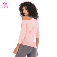 Wholesale Modal Spandex Yoga Top Long Sleeve Loose Fit Women Tee Shirts For Yoga