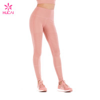 Wholesale Four Needles Six Lines Leggings Women Slim Fit Coral Pleated Yoga Pants