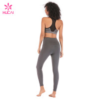 Hucai China Factory Yoga Wear Women Wholesale Sportswear Set