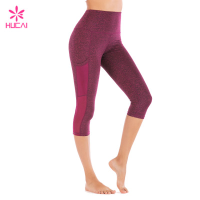 China Supplier Hucai Wholesale Yoga Wear With Side Pockets Custom Dry Fit Women Leggings Manufacturer