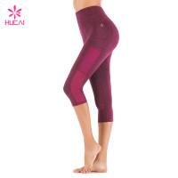 China Supplier Hucai Wholesale Yoga Wear With Side Pockets Custom Dry Fit Women Leggings Manufacturer