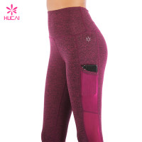 China Supplier Hucai Wholesale Yoga Wear With Side Pockets Custom Dry Fit Women Leggings Manufacturer