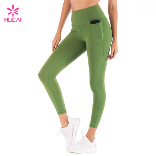 Custom China Supplier Nylon Spandex Side Pocket Leggings Women Wholesale Gym Wear Manufacturer