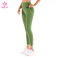 Custom China Supplier Nylon Spandex Side Pocket Leggings Women Wholesale Gym Wear Manufacturer