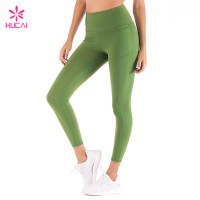 Custom China Supplier Nylon Spandex Side Pocket Leggings Women Wholesale Gym Wear Manufacturer