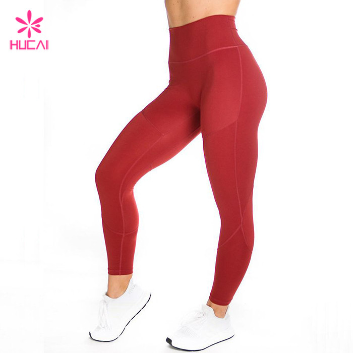 Custom Manufacturer High Rise Leggings 4 Way Stretch Wholesale Women's