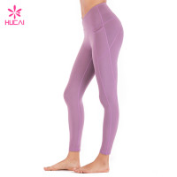 Wholesale Nylon Spandex Leggings With Side Pocket Custom Women Sports Wear Manufacturer