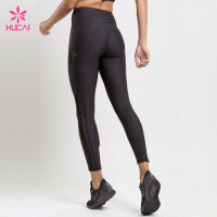 China Manufacturer Custom Mesh Insert Women's High Waisted Workout leggings Wholesale In Bulk