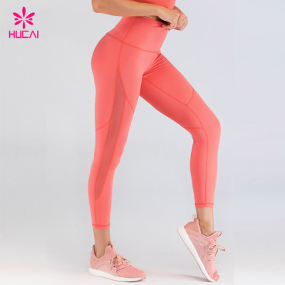 China Fitness Clothing Manufacturers Custom Spandex Workout Yoga Pants Wholesale Running Tights