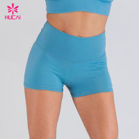 Hucai Bodybuilding Clothing Wholesale Private Label Scrunch Butt Gym Running Yoga Shorts