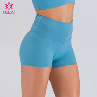 Hucai Bodybuilding Clothing Wholesale Private Label Scrunch Butt Gym Running Yoga Shorts