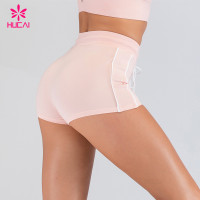 China Custom Activewear Manufacturers Running Workout Nylon Yoga Gym Shorts