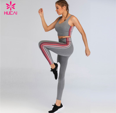 Hucai Sportswear Private Label Fitness Clothing Custom Womens Sport Yoga Set Manufacturer