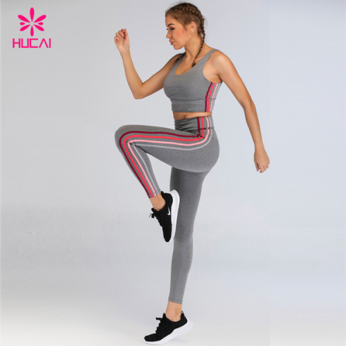 Hucai Sportswear Private Label Fitness Clothing Custom Womens Sport Yoga Set Manufacturer
