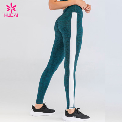Wholesale Workout Clothes Activewear Manufacturer Side Strip Custom Fitness Yoga Gym Leggings