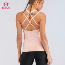 Private Label Yoga Wear Workout Clothes Woman Custom Gym Singlet Strappy Tank Top