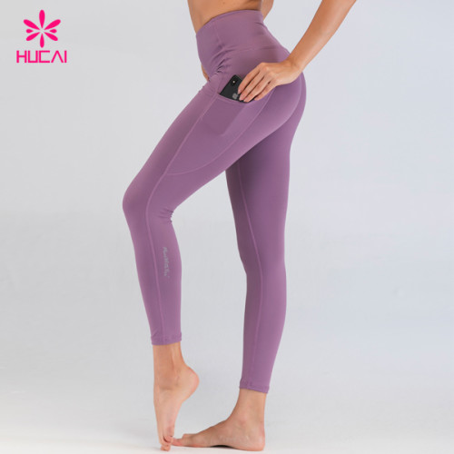 Wholesale Activewear Yoga Wear Custom Made Yoga Pant With Pockets Tummy Control Custom Fit Leggings