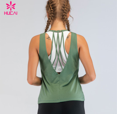 China Yoga Sportswear Wholesale Custom Design Running Singlet Women Gym Tank Top Manufacturer