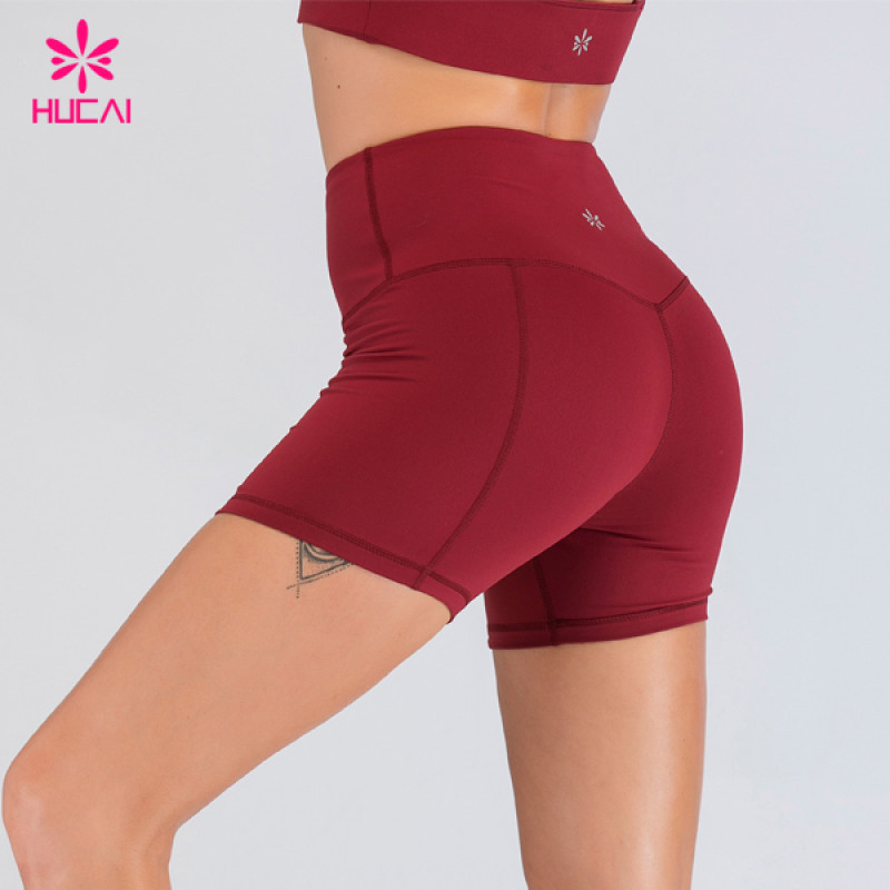 Private Label Sportswear Dri Fit Running Yoga Shorts Wholesale Custom Printed Gym Booty Shorts For Women