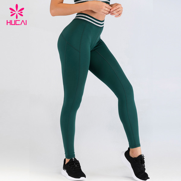 Custom Band Yoga Pants Eco Friendly Womens Private Label Compression  Fitness Sport Leggings, Custom Leggings