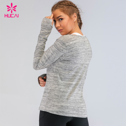 Wholesale Tri Blend Activewear Gym Clothing Loose Fit Custom Workout Running Yoga Shirts