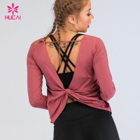 Wholesale Custom Fitness Yoga Clothing Women Dry Fit Sports Running Sexy Bodybuilding Shirts