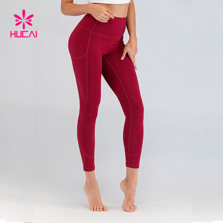 Wholesale Women Tights Manufacturer Oem Tights For Yogagymfitness Custom Leggings Hucai 9422