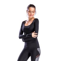 Wholesale Women Black Long Sleeve T Shirt-China T Shirt Supplier