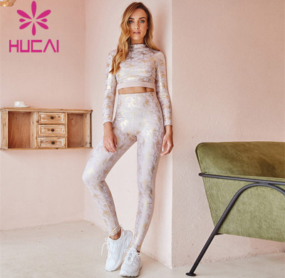 Wholesale Sportswear Apparel Full Body Gilded Printed Sportswear Suit