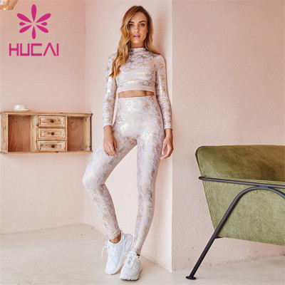 Wholesale Sportswear Apparel Full Body Gilded Printed Sportswear Suit