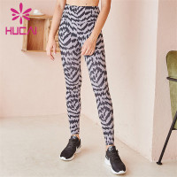 Wholesale Custom High Waist Zebra Pattern Leggings