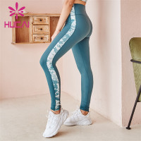 High Waist Hem Printed Tights Yoga leggings China Manufacturer