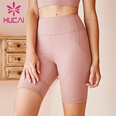 Pure Color High Waist Cycling Shorts Wholesale Customization